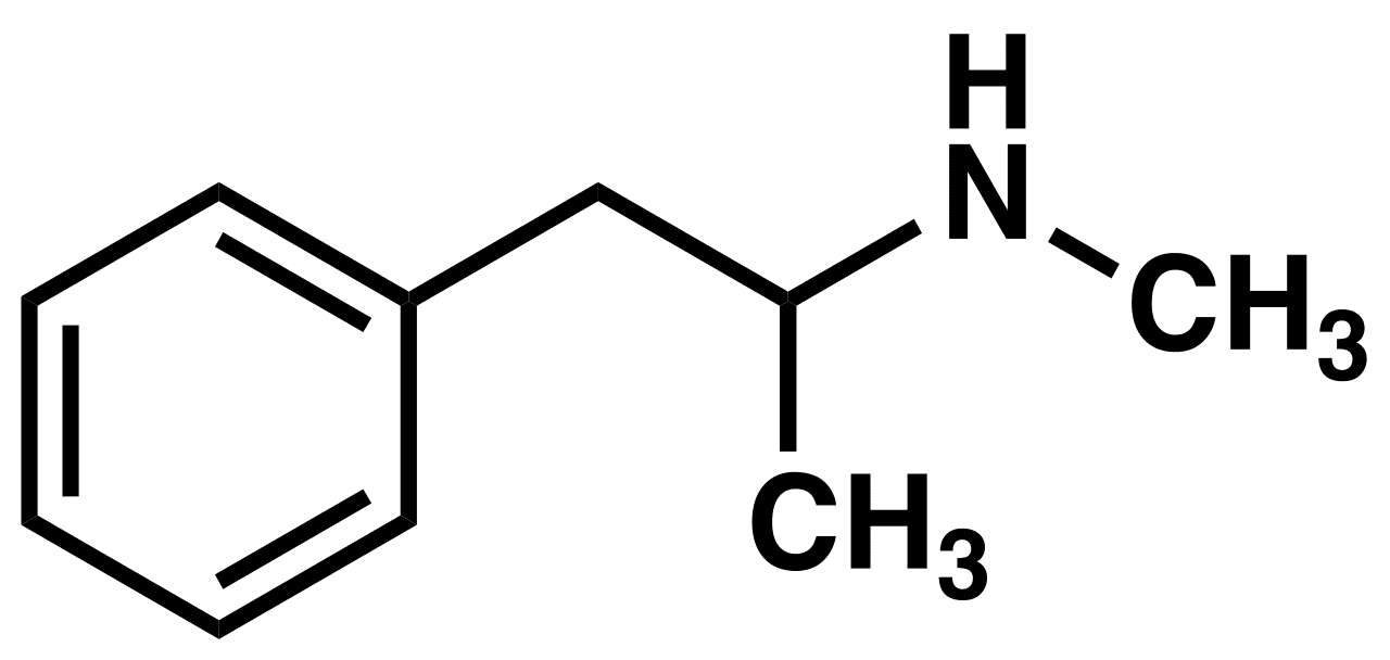 Methamphetamine chemical formula